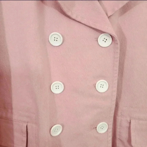 NWT! J.Crew Pale Pink Heavy Cotton Pea Coat. Size 10 - Picture 5 of 12